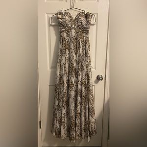 Cheetah print prom dress.